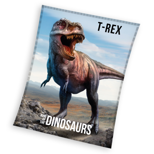 Koc Polarowy Narzuta 130x170 T-Rex Dinozaur