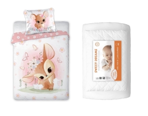 Komplet do łóżeczka 100x135 Kołdra + Pościel Sarenka
