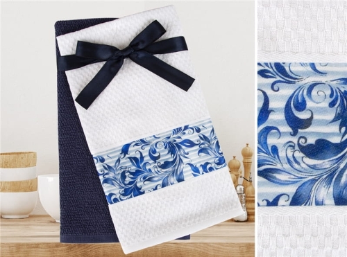 Komplet ścierek kuchennych 2szt Cora Greno Bawełna