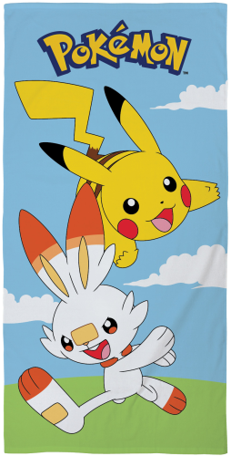 Ręcznik Plażowy Kąpielowy 70x140 Pokemony Pikaczu 