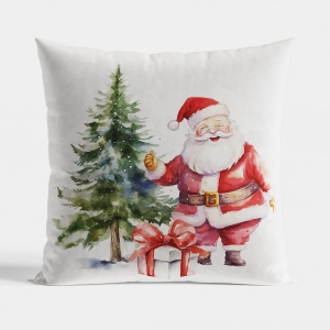 Poszewka Świąteczna Welurowa 40x40 MIKOŁAJ