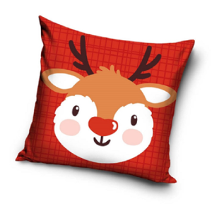 Poszewka Świąteczna 40x40 Renifer Czerwony