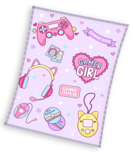 Koc Narzuta dla dzieci Coral 130x170 GAMER Różowy
