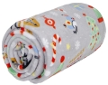 Koc świąteczny 130x170 Festive Pets Szary Reniferki Miękki