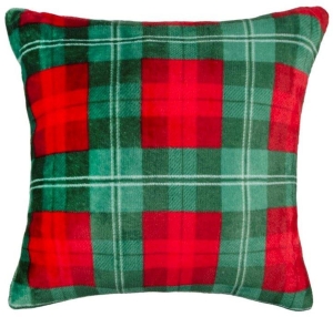 Poszewka świąteczna 40x40 Winter Vibes Krata Zielona Czerwona
