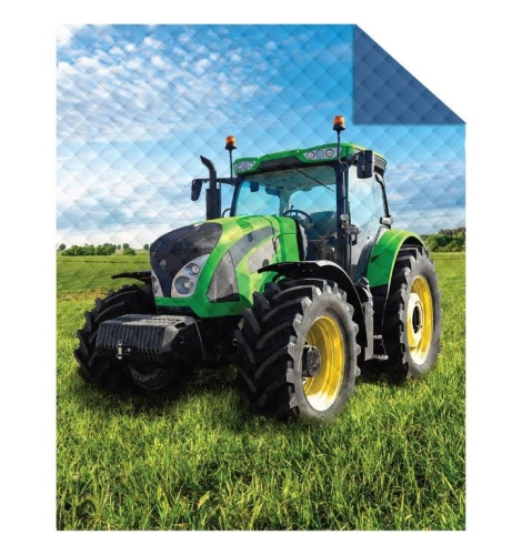 Narzuta na łóżko młodzieżowa 170x210 Traktor Zielony