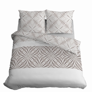 Pościel Satynowa 220x200  Mozaika Ornamenty Popiel