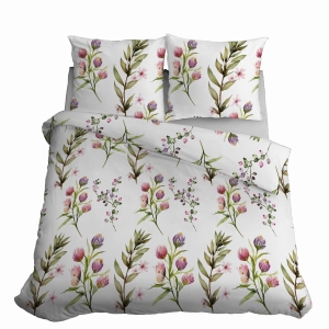 Pościel Satynowa 220x200 Kwiaty Wiosenne