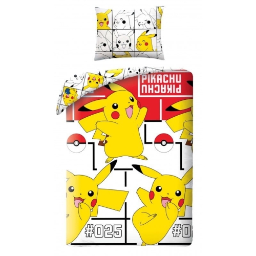 Pościel bawełniana 140x200  Pokemony Pikachu