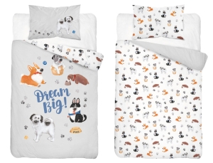 Pościel niemowlęca 90x120 Pieski BAWEŁNA   