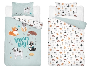 Pościel niemowlęca 90x120 Pieski BAWEŁNA   