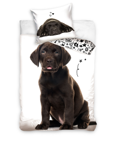 Pościel bawełniana 160x200 Labrador Czarny