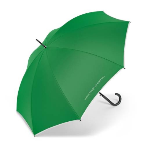 Parasol Benetton składany Długi  Long Automat Zielony Biały