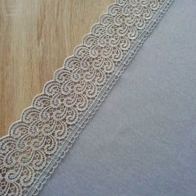 Obrus Plamoodporny z gipiurą szary/srebrny 60x120