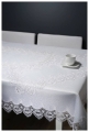 Obrus okrągły Biały gipiurowy 120cm Mesa 088