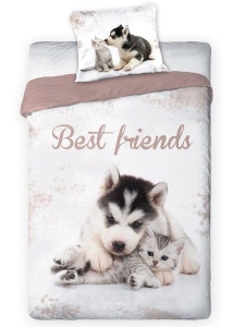 Pościel 140x200 Bawełniana Husky Kotek