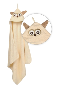 Kąpielowe okrycie niemowlęce 80x80 Jimmy sówka