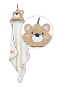 Kąpielowe okrycie niemowlęce 80x80 Jimmy miś