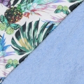 Kąpielowe okrycie niemowlęce 100x100 MAXI PRINT niebieskie
