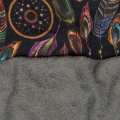 Kąpielowe okrycie niemowlęce 100x100 MAXI PRINT popiel czerń