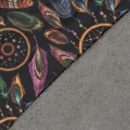 Kąpielowe okrycie niemowlęce 100x100 MAXI PRINT popiel czerń