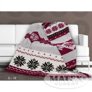  Koc Bawełniany Akrylowy 150x200 MORENO z frędzlami kolorowy