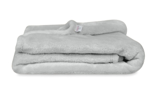 Kocyk Dziecięcy BONO 75x100 Gładki Miękki Puszysty Szary Popielaty