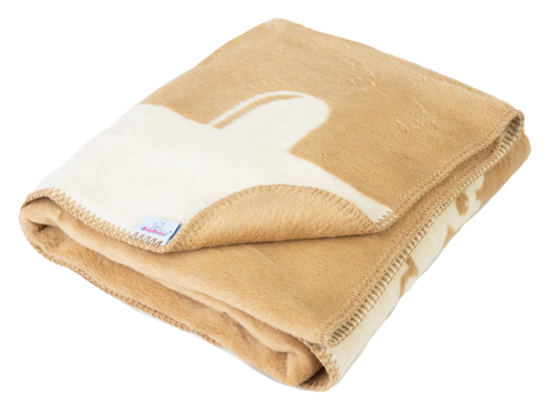 Kocyk Dziecięcy 75x100 MIKY Beżowy/Jasny Brąz