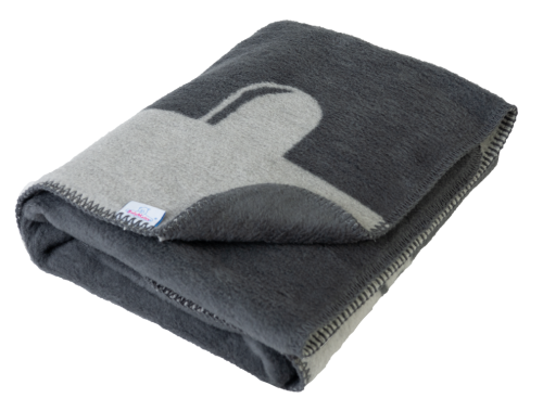  Kocyk Dziecięcy 75x100 MIKY Ciemny Szary Popiel