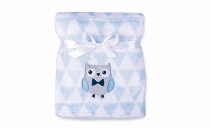 Kocyk z Haftem 75x100 RICCO Sowa