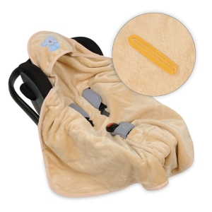 Kocyk z Mikrofazy z Kapturkiem 95x95 KOALA Beżowy