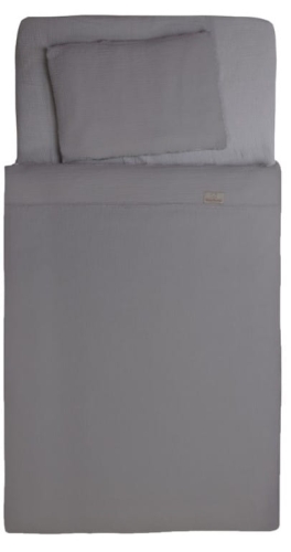 Komplet Pościeli 2 Częściowej 100x135 MUSLIN Ciemny Szary