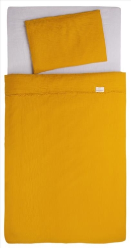 Komplet Pościeli 3 Częściowej 100x135 MUSLIN Musztardowa