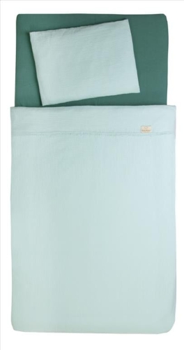 Komplet Pościeli 3 Częściowej 100x135 MUSLIN Miętowa