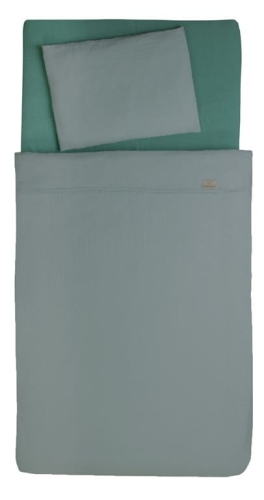 Komplet Pościeli 3 Częściowej 100x135 MUSLIN Zielona