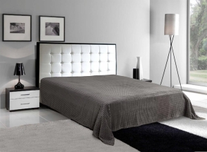 Narzuta Dekoracyjna 170x210 DIAMOND Grafitowa Pikowana