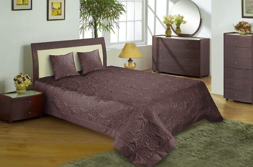 Narzuta dekoracyjna 170x210 ORIENTAL Brązowa Pikowana Orientalny Wzór