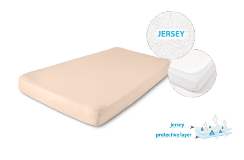 Podkład Higieniczny Prześcieradło Nieprzemakalne 60x120x10 JERSEY Kremowy