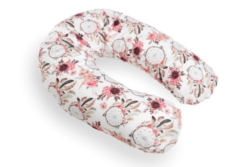  Poduszka Pozycjonująca RELAX Długa 190cm Tkanina Bawełniana Łapacze Różowe