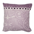 Poszewka 40x40 na jasiek Flanela na zamek Fiolet Ornament