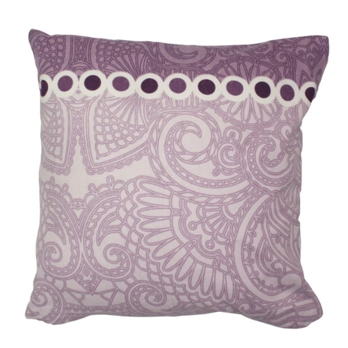 Poszewka 40x40 na jasiek Flanela na zamek Fiolet Ornament