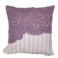 Poszewka 40x40 na jasiek Flanela na zamek Fiolet Ornament