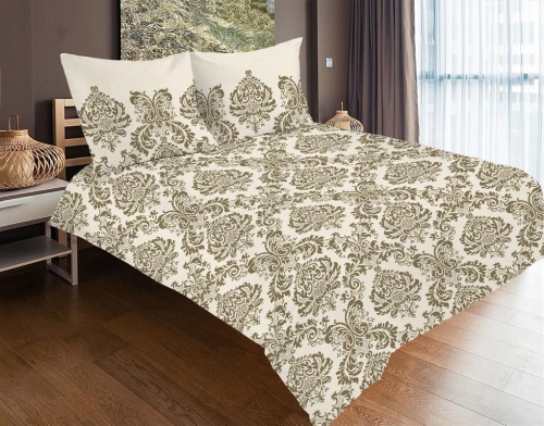 Pościel Satynowa 160x200 EXCLUSIVE 47 Złote Ornamenty