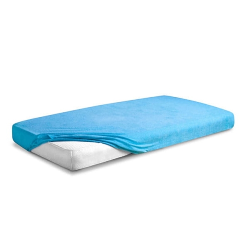  Prześcieradło Frotte z Gumką 110/120x190/200 PREMIUM Błękitne