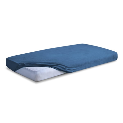 Prześcieradło Frotte z Gumką 110/120x190/200 PREMIUM Granatowe