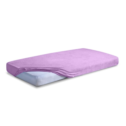  Prześcieradło Frotte z Gumką 110/120x190/200 PREMIUM Lawendowe