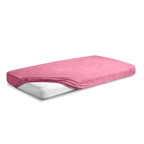 Prześcieradło Frotte z Gumką 110/120x190/200 PREMIUM Różowe