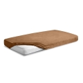 Prześcieradło Frotte z Gumką 110/120x190/200 PREMIUM Jasnobrązowe