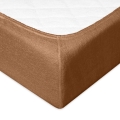 Prześcieradło Frotte z Gumką 110/120x190/200 PREMIUM Jasnobrązowe