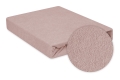 Prześcieradło Frotte z Gumką 110/120x190/200 PREMIUM Pudrowo Różowe